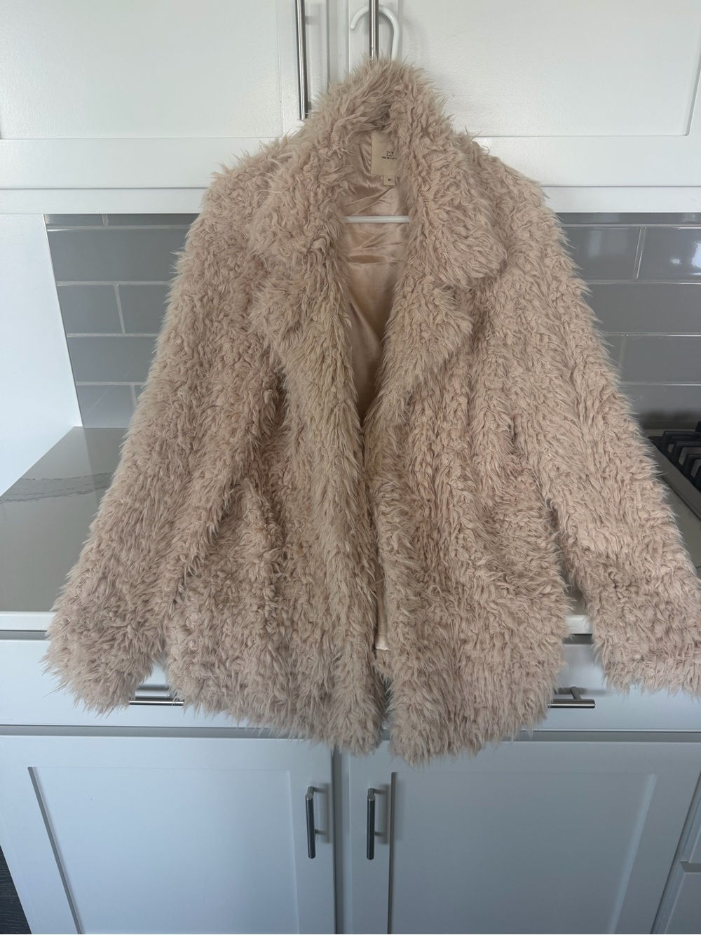 Thread & Supply Plush Teddy Jacket in Beige